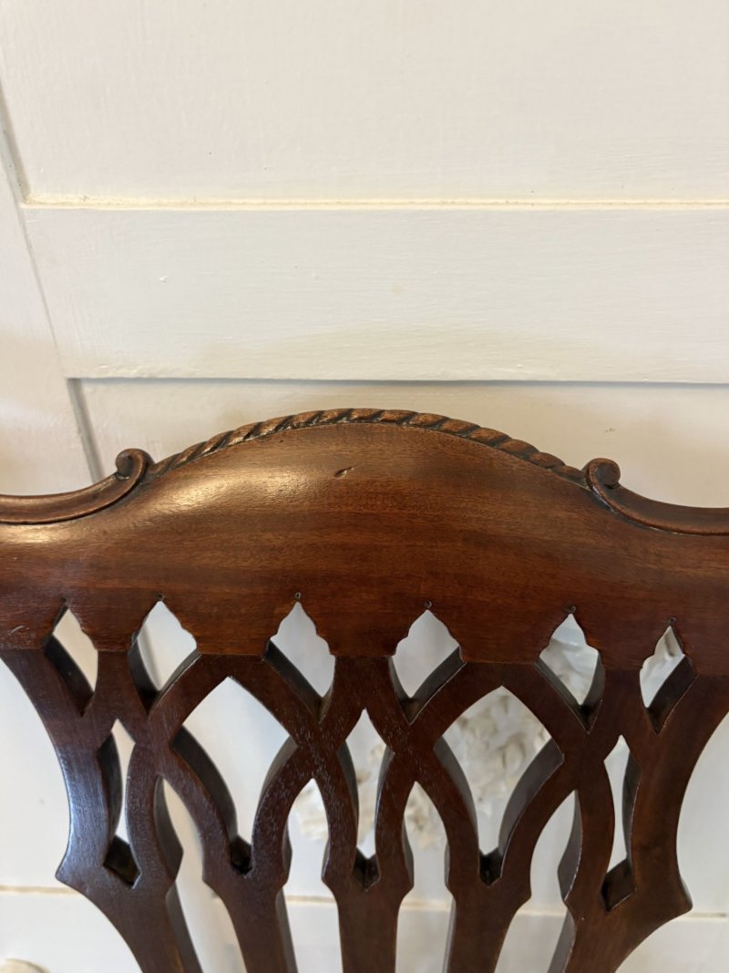 Outstanding Quality Set of 8 Antique Victorian Carved Mahogany Dining Chairs - Image 19